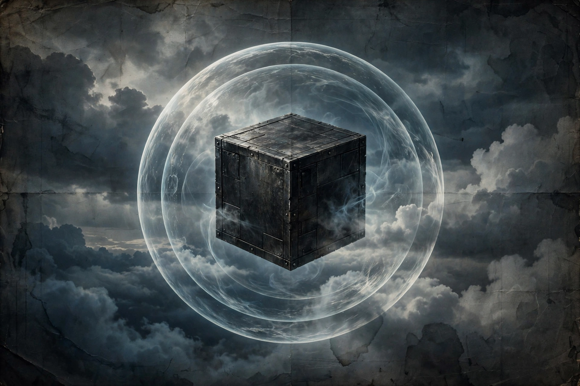 Artist's interpretation of the cube in a sphere UAP