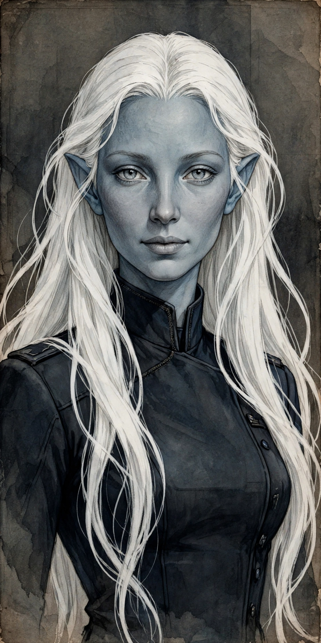 Artist's interpretation of the bluish gray humanoids