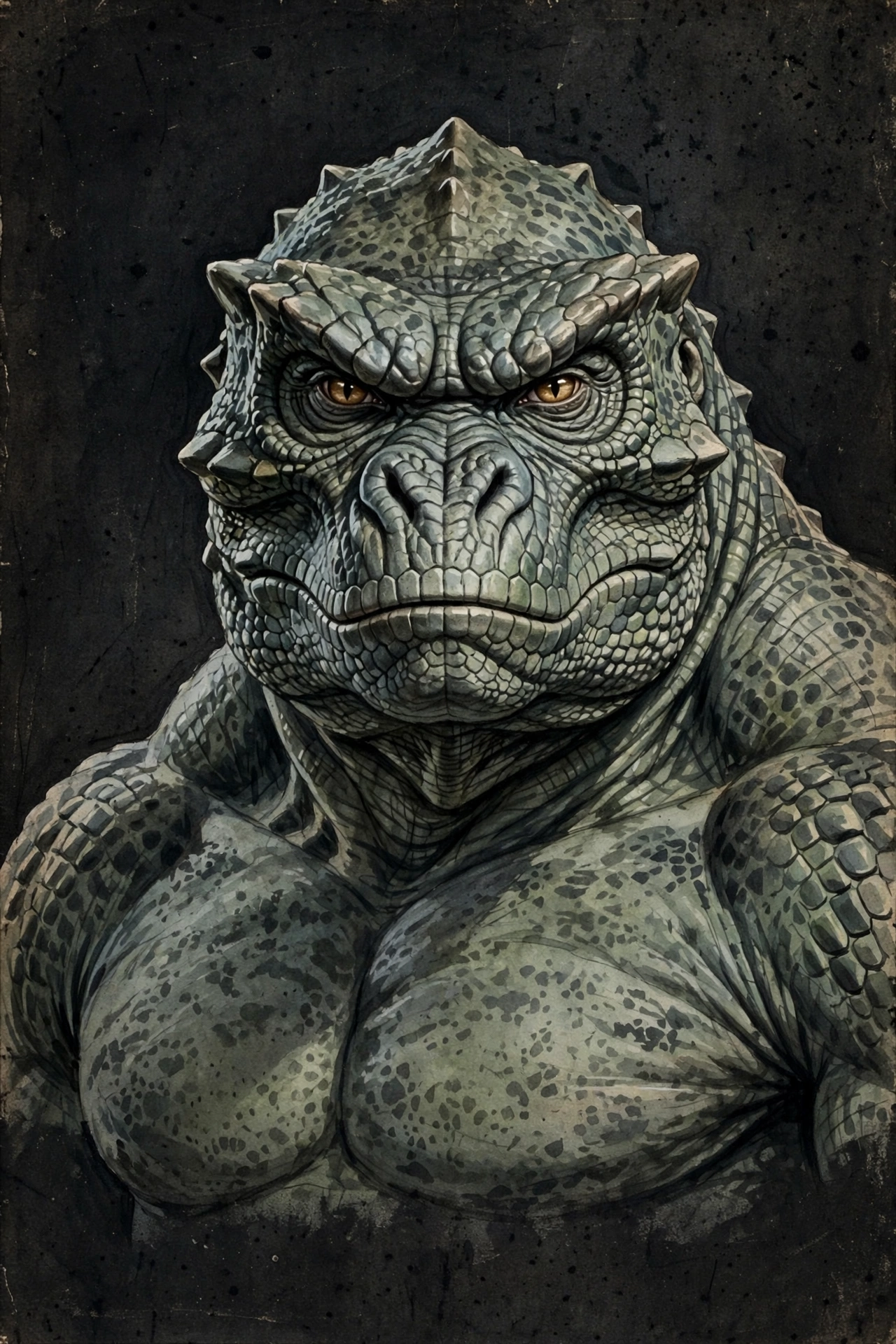 Artist's interpretation of a reptilian alien being